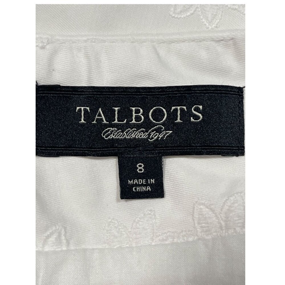 Talbots Women’s Eyelet Lined Pencil Skirt White Size 8 - Picture 2 of 6